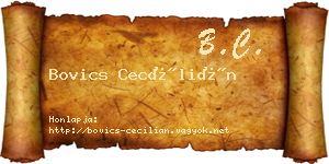 Bovics Cecílián névjegykártya